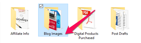 Step 1: Set up a folder on your computer called Blog Images