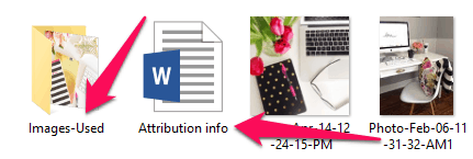 Step 4: Set up an Images Used folder inside each Source folder
