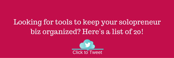 Looking for tools to keep your solopreneur biz organized? Here's a list of 20!