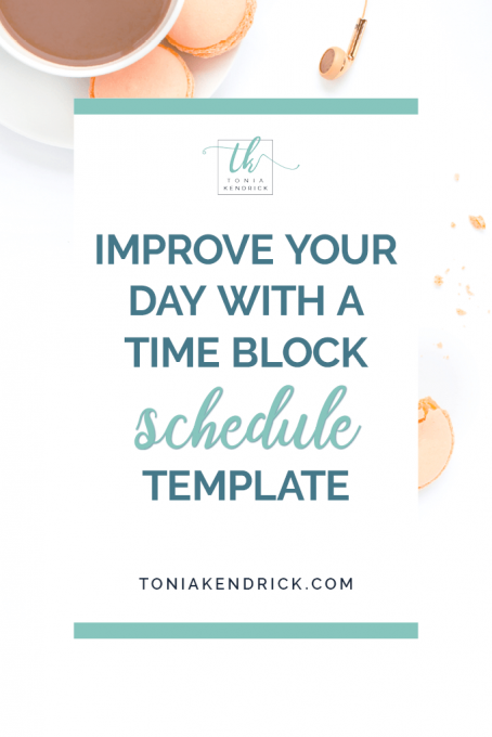 Time Block Schedule Template - featured pin