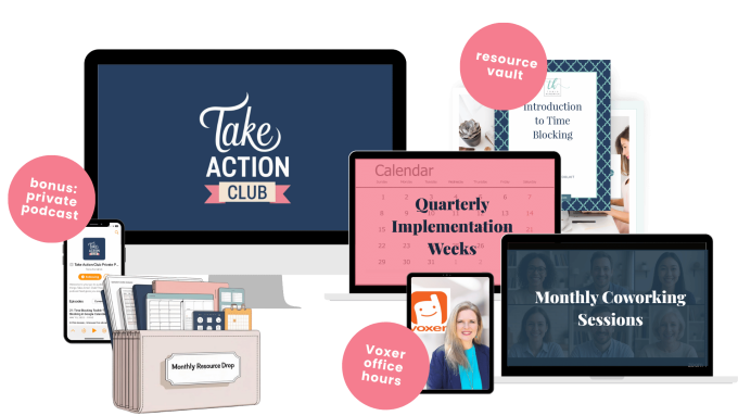 Take Action Club mockup